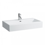 Praustuvas Laufen LIVING 800x460x155 mm, šlifuota apačia, su 1 anga maišytuvui viduryje 